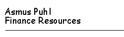 Asmus Puhl Finance